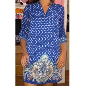 Printed Shift Shirt Dress
